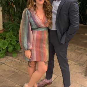 Eva Mendes for New York & Company Rainbow Sequin Mini Dress